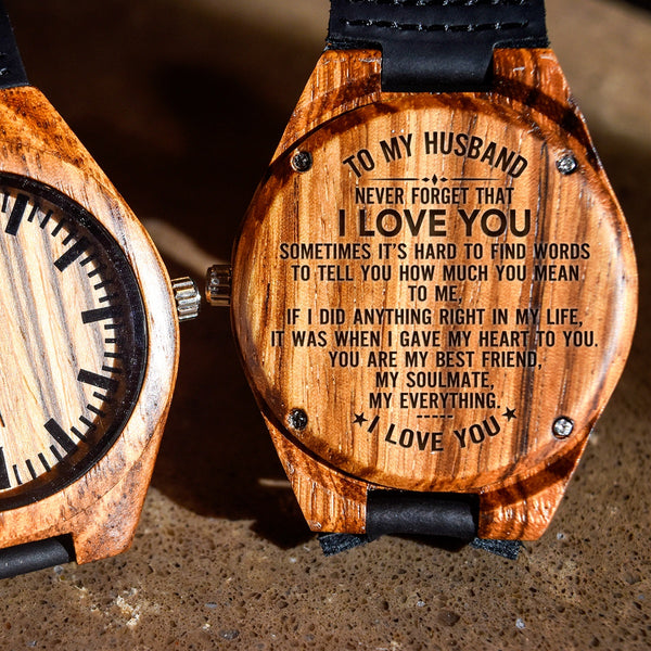 To my husband engraved on sale watch