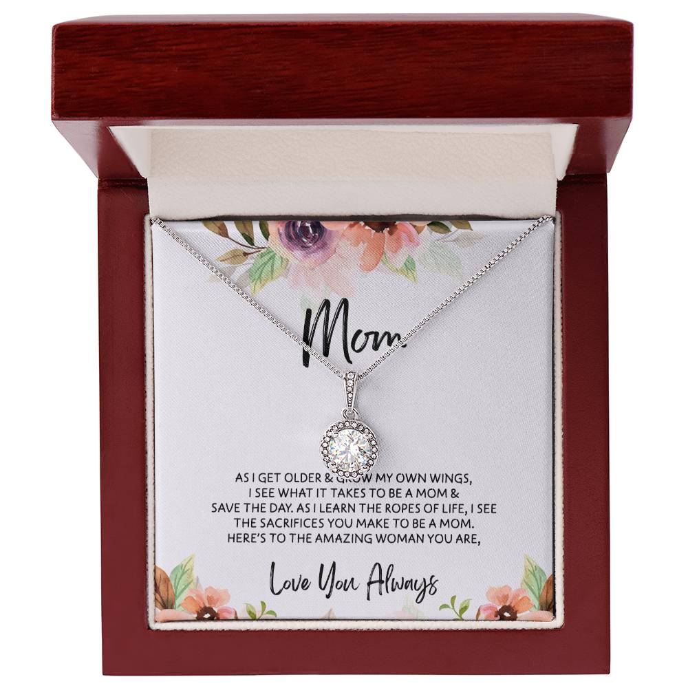 To Mom - Mother's Day Necklace - “You Were My First Friend” - Eternal Hope Necklace Gift Set - Design Light 3.2