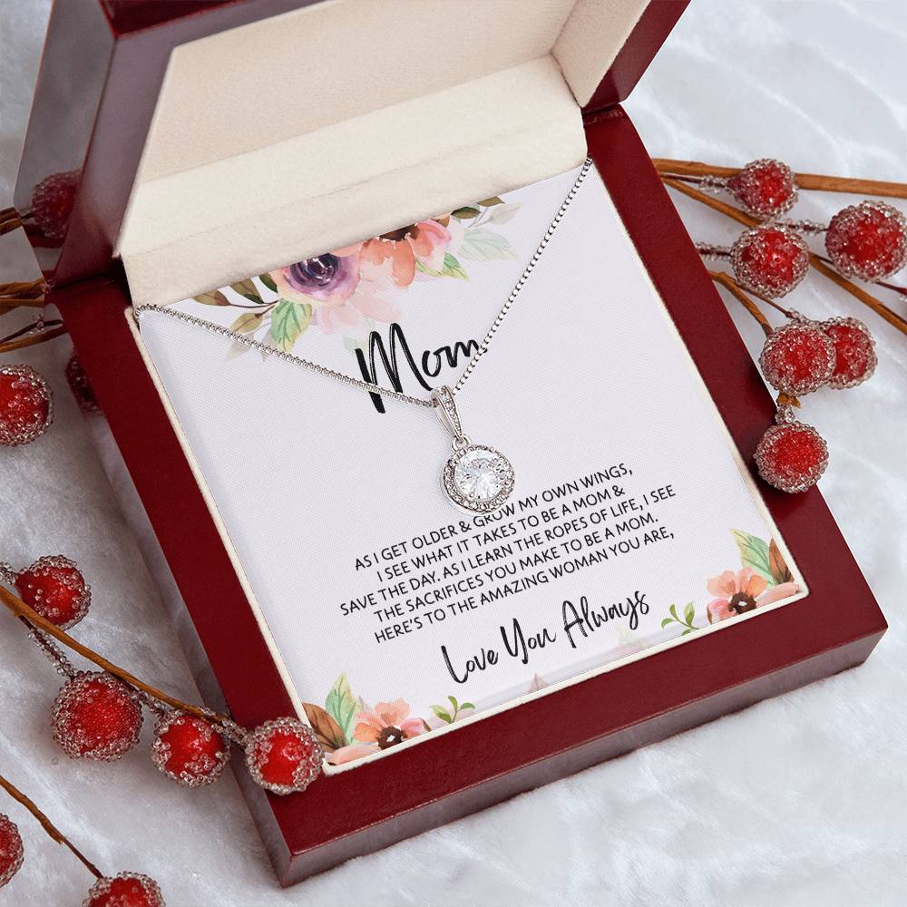 To Mom - Mother's Day Necklace - “You Were My First Friend” - Eternal Hope Necklace Gift Set - Design Light 3.2