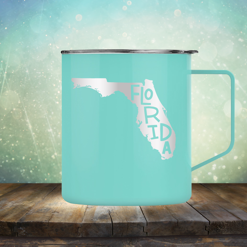 Florida Outline - Laser Etched Tumbler Mug