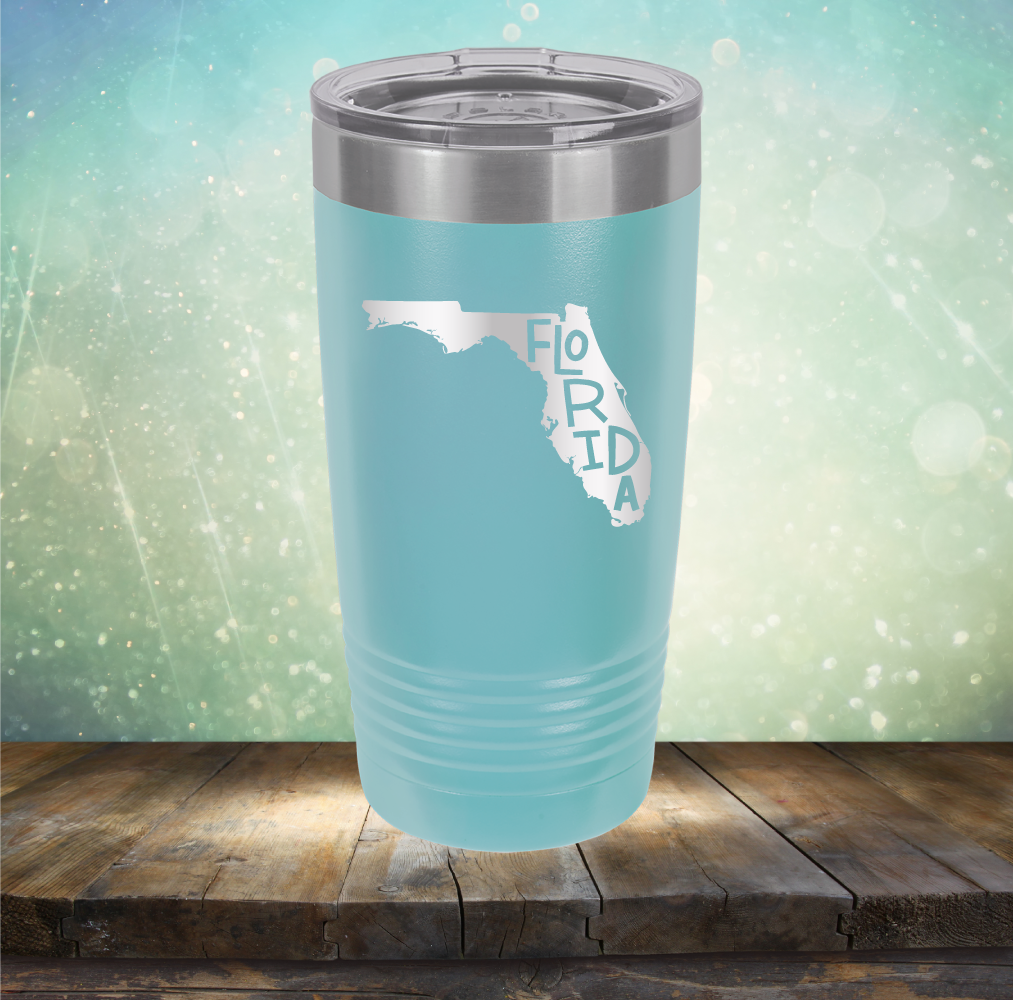 Florida Outline - Laser Etched Tumbler Mug