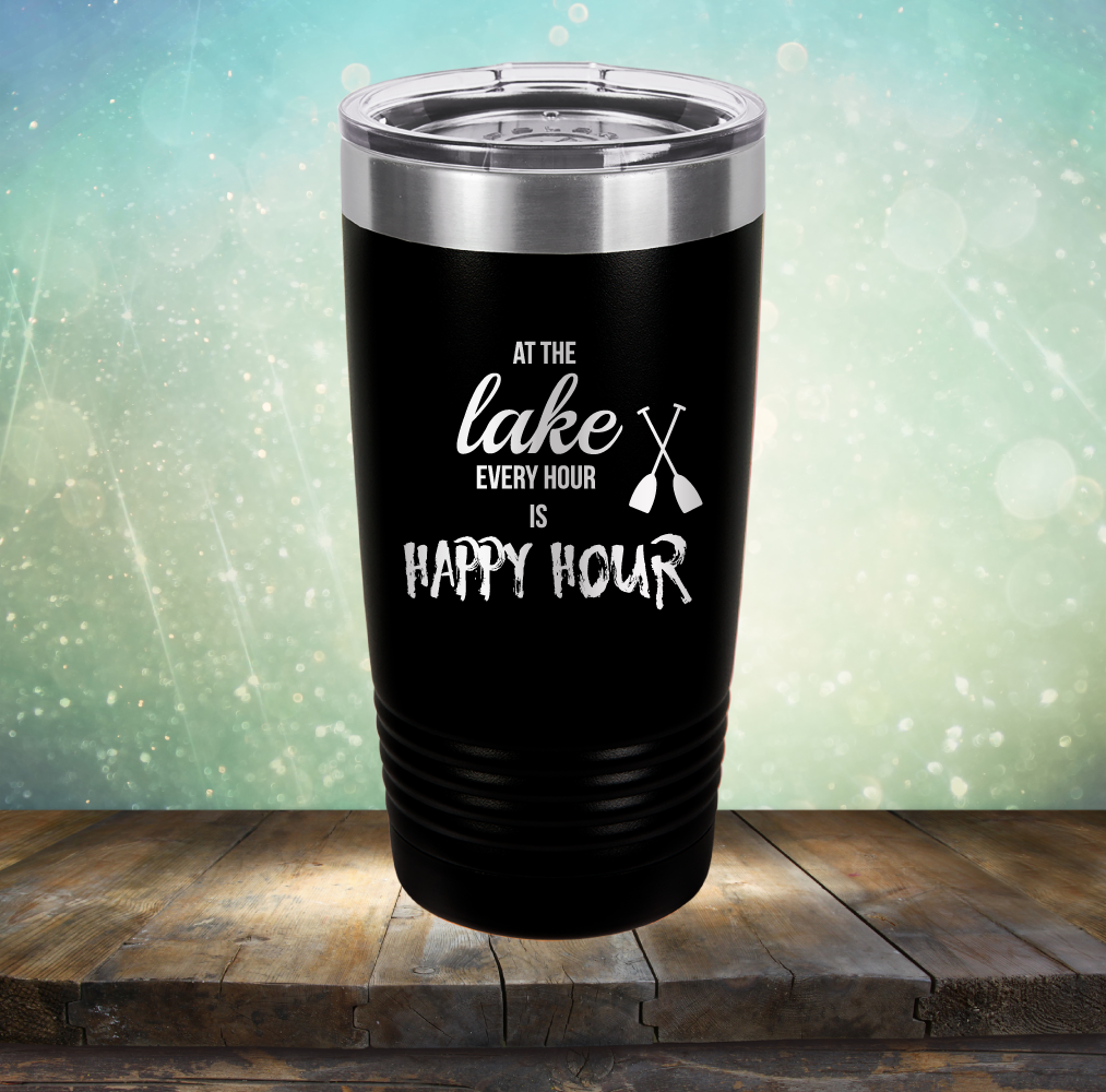 At the Lake, Every Hour is Happy Hour Coffee Mug - Lake Lover Gift -  Berkley Rose Collection