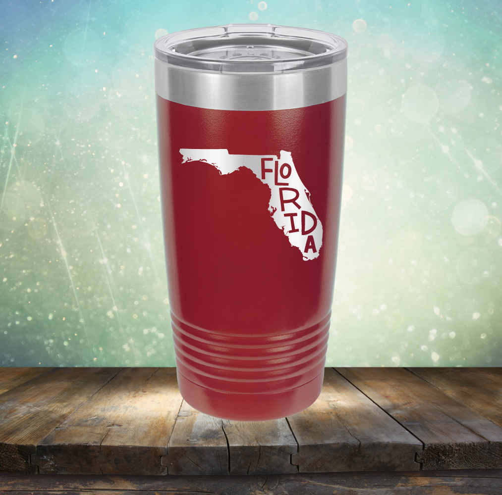 Florida Outline - Laser Etched Tumbler Mug