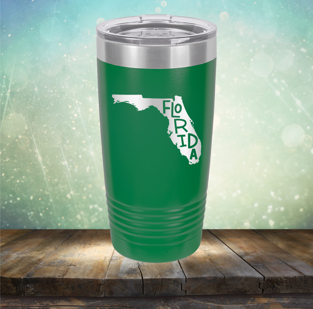 Florida Outline - Laser Etched Tumbler Mug