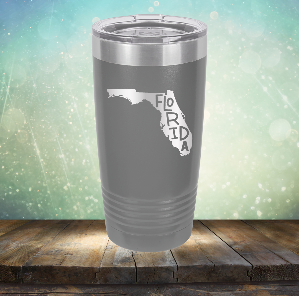 Florida Outline - Laser Etched Tumbler Mug