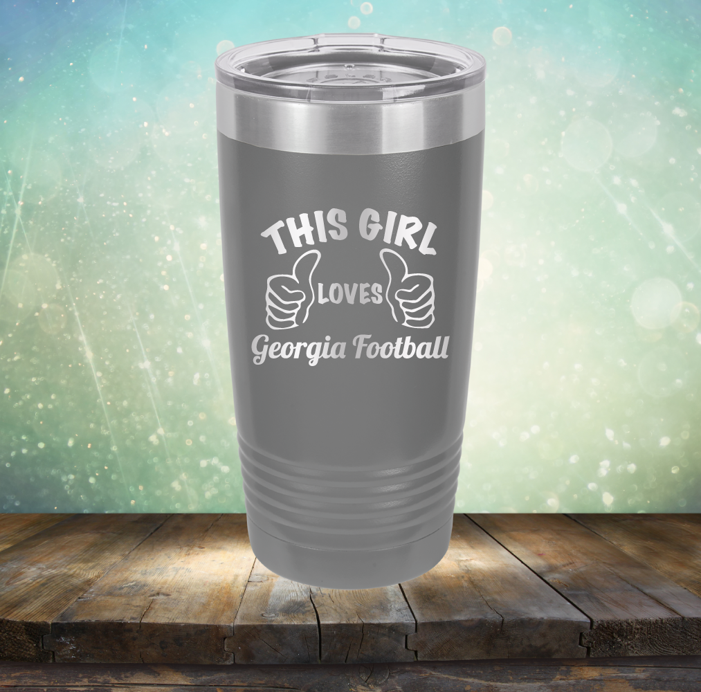 This Girl Loves Georgia Football - Laser Etched Tumbler Mug