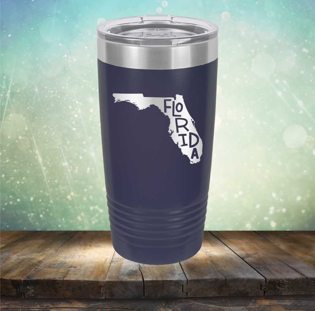 Florida Outline - Laser Etched Tumbler Mug