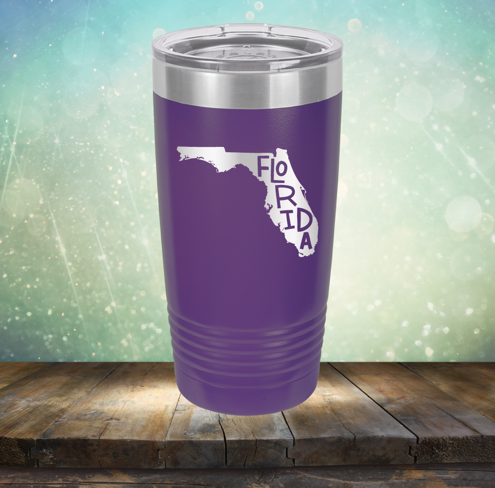 Florida Outline - Laser Etched Tumbler Mug