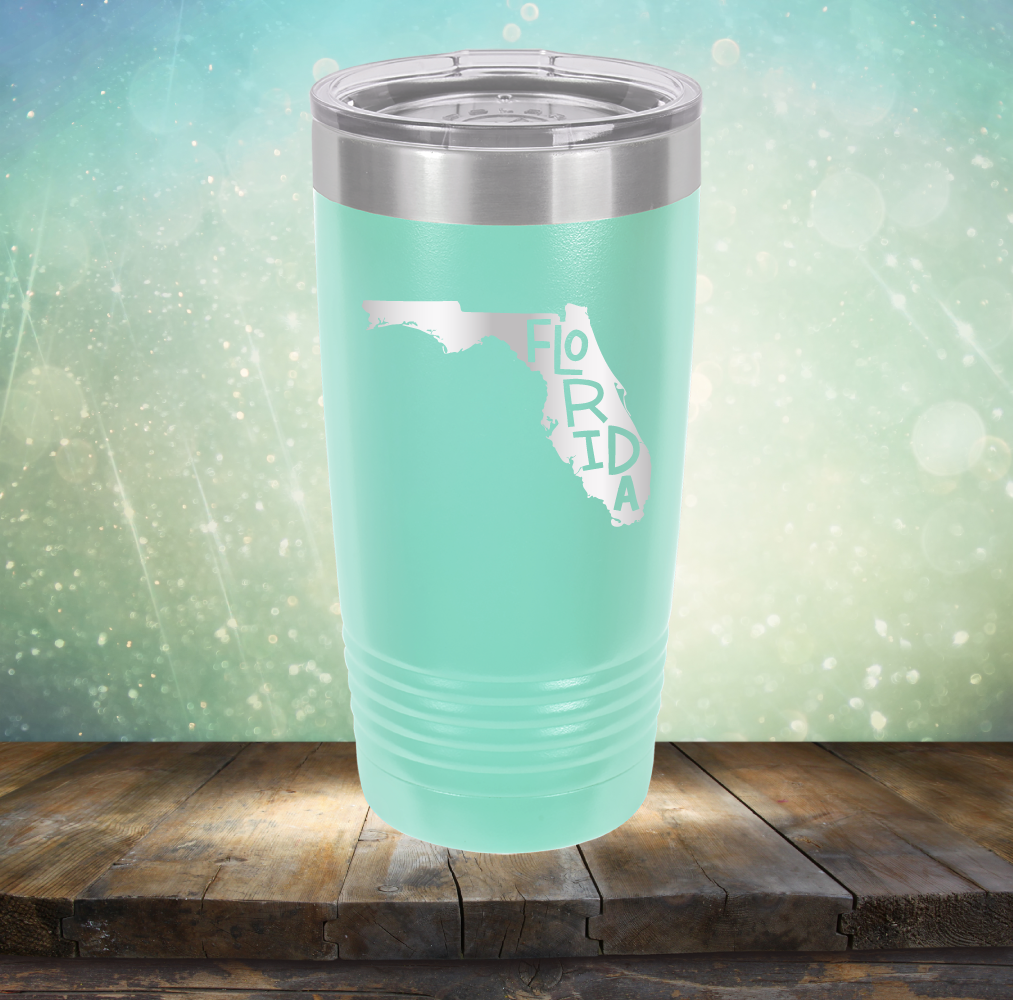 Florida Outline - Laser Etched Tumbler Mug