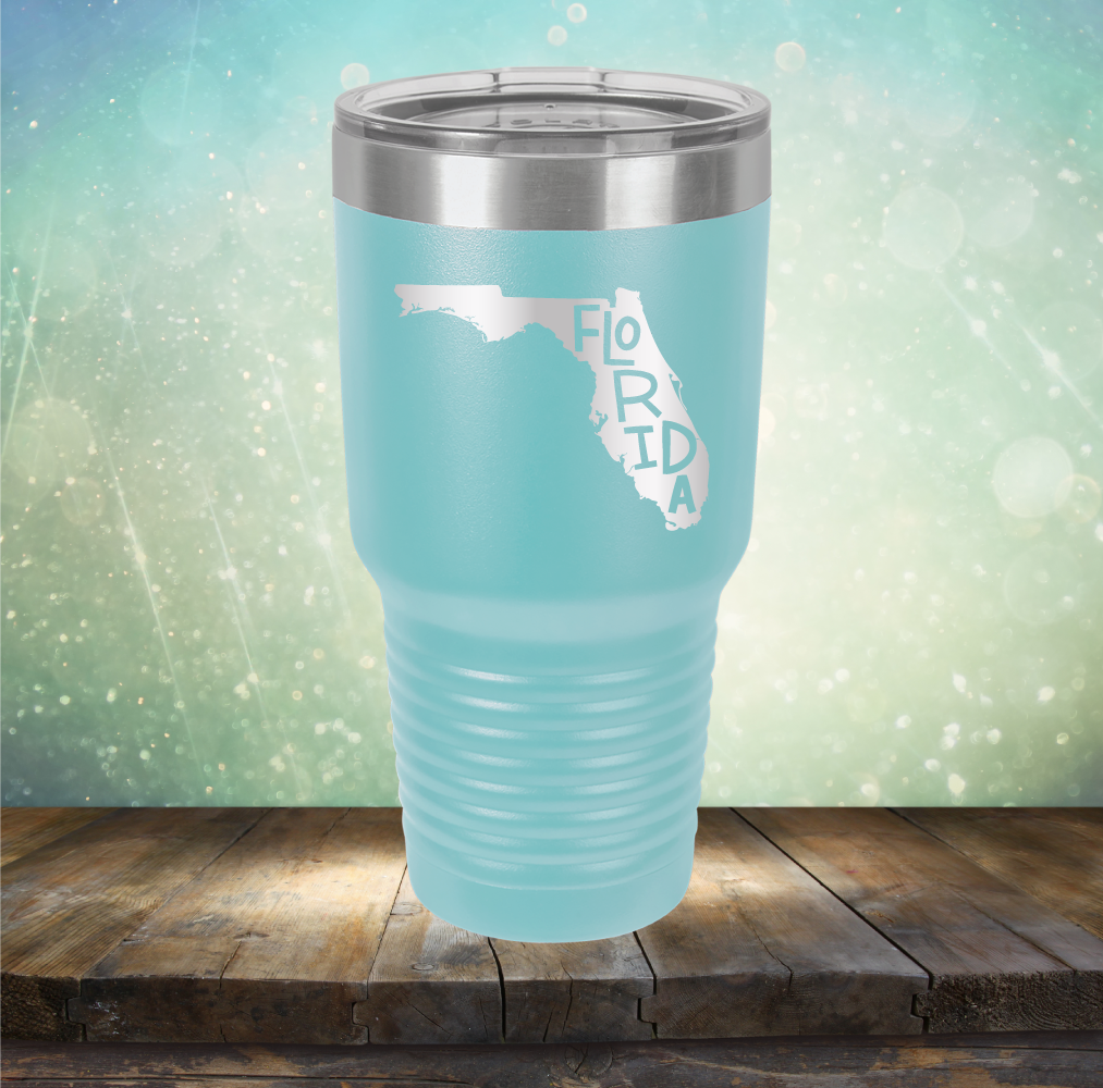 Florida Outline - Laser Etched Tumbler Mug