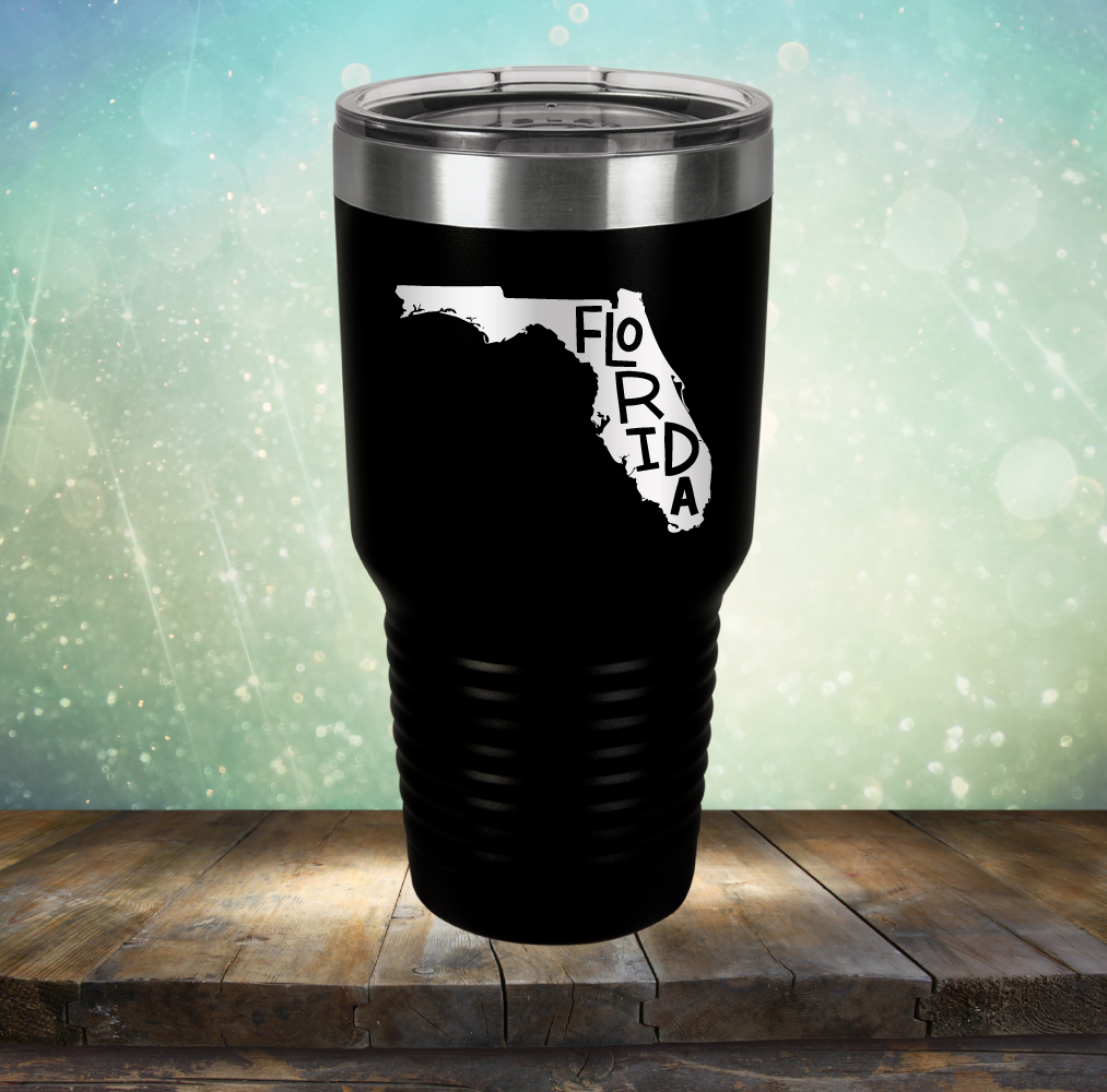 Florida Outline - Laser Etched Tumbler Mug