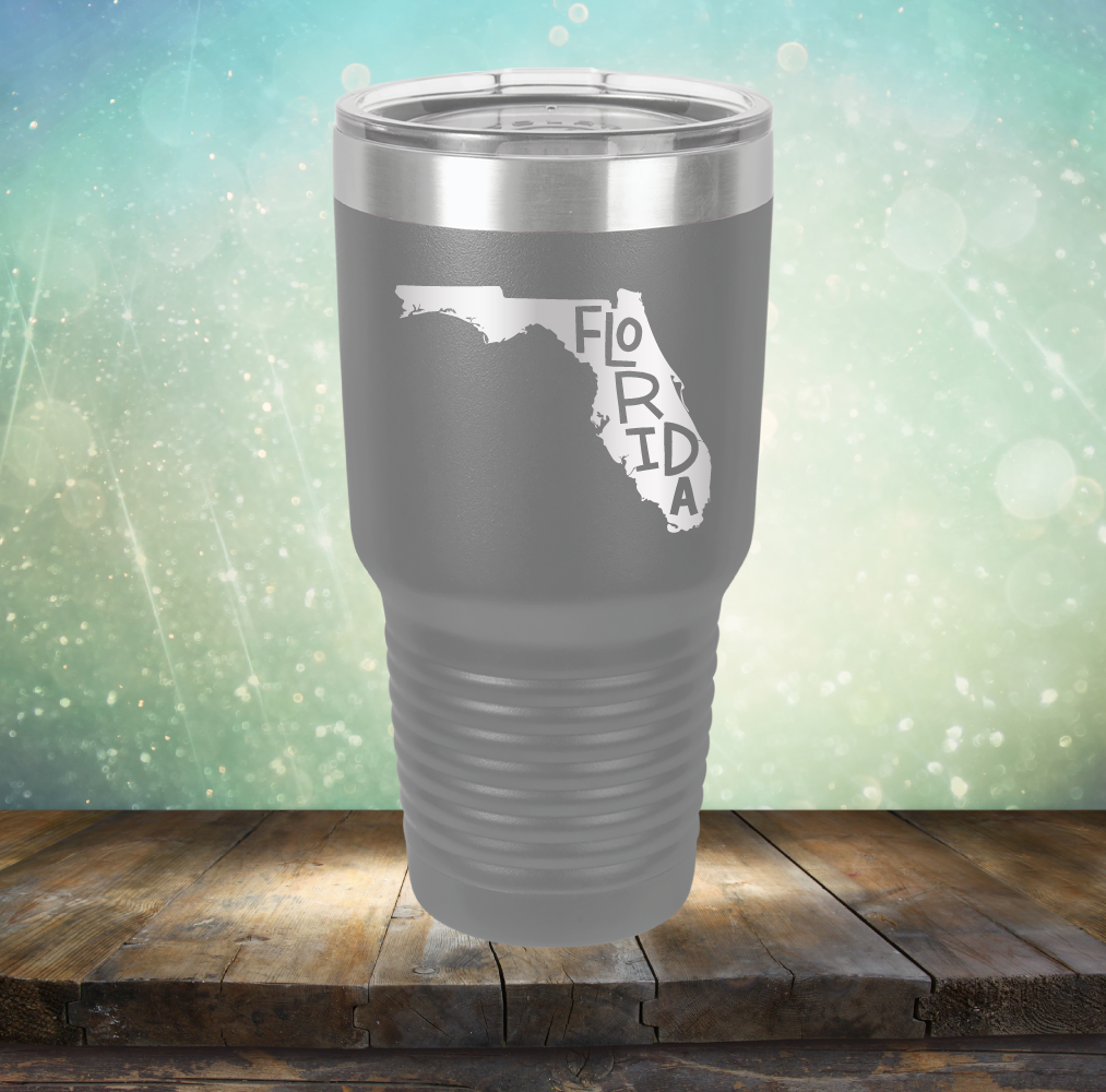 Florida Outline - Laser Etched Tumbler Mug