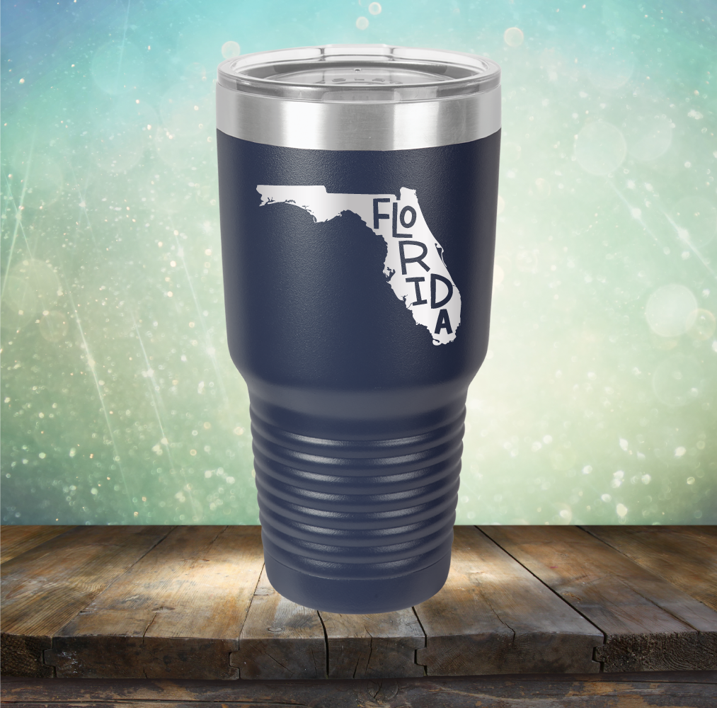 Florida Outline - Laser Etched Tumbler Mug