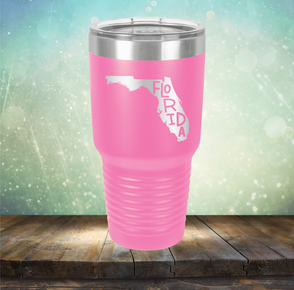 Florida Outline - Laser Etched Tumbler Mug