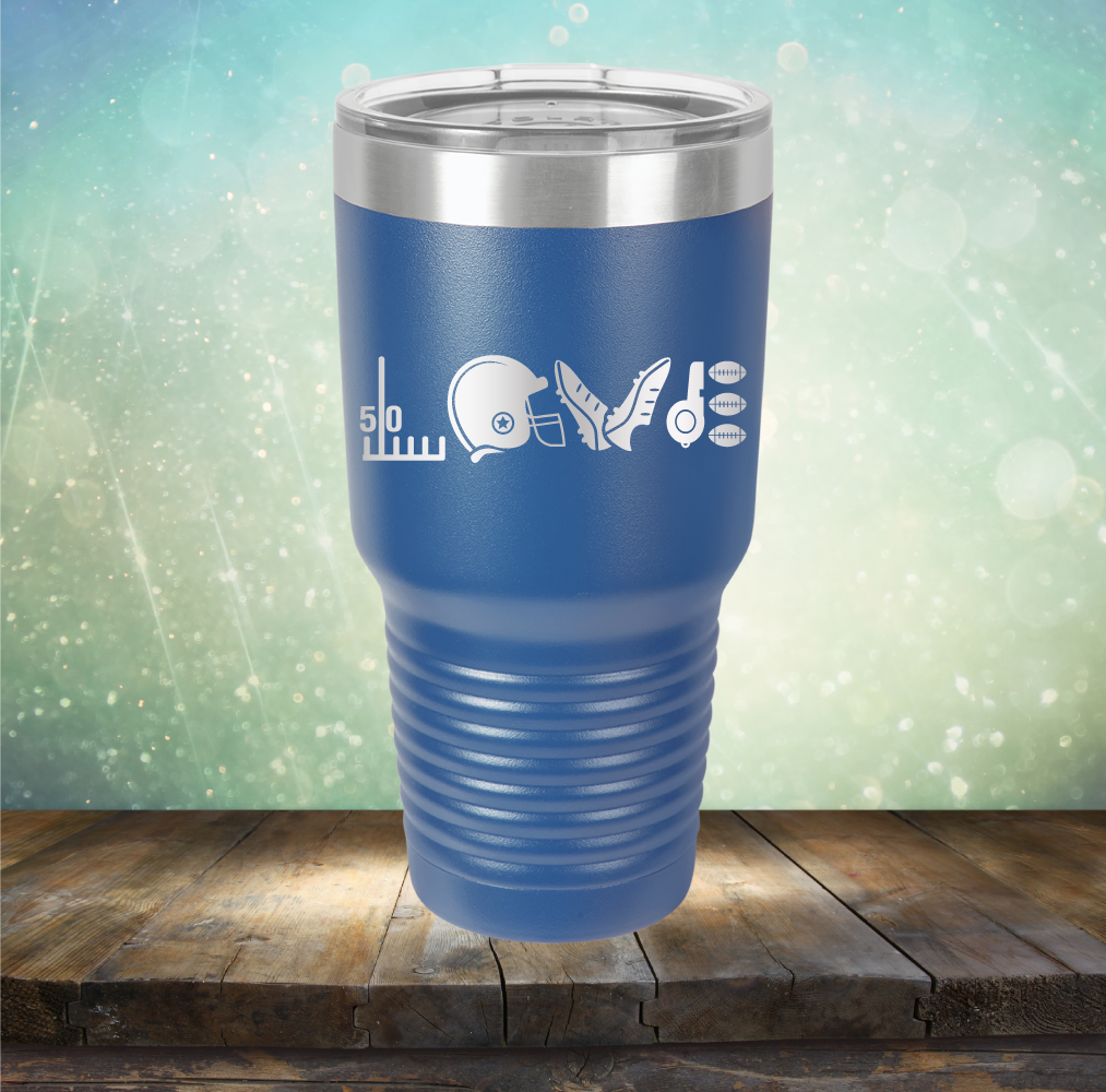 Football Love - Laser Etched Tumbler Mug