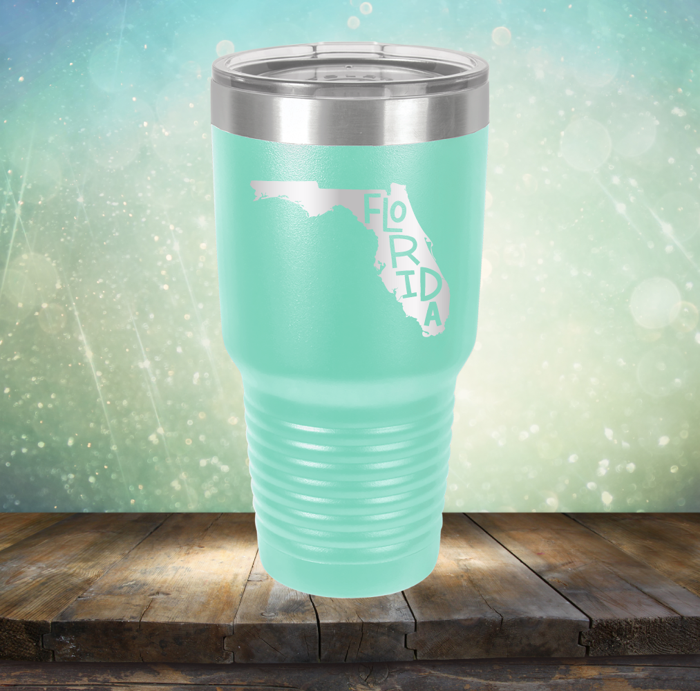 Florida Outline - Laser Etched Tumbler Mug