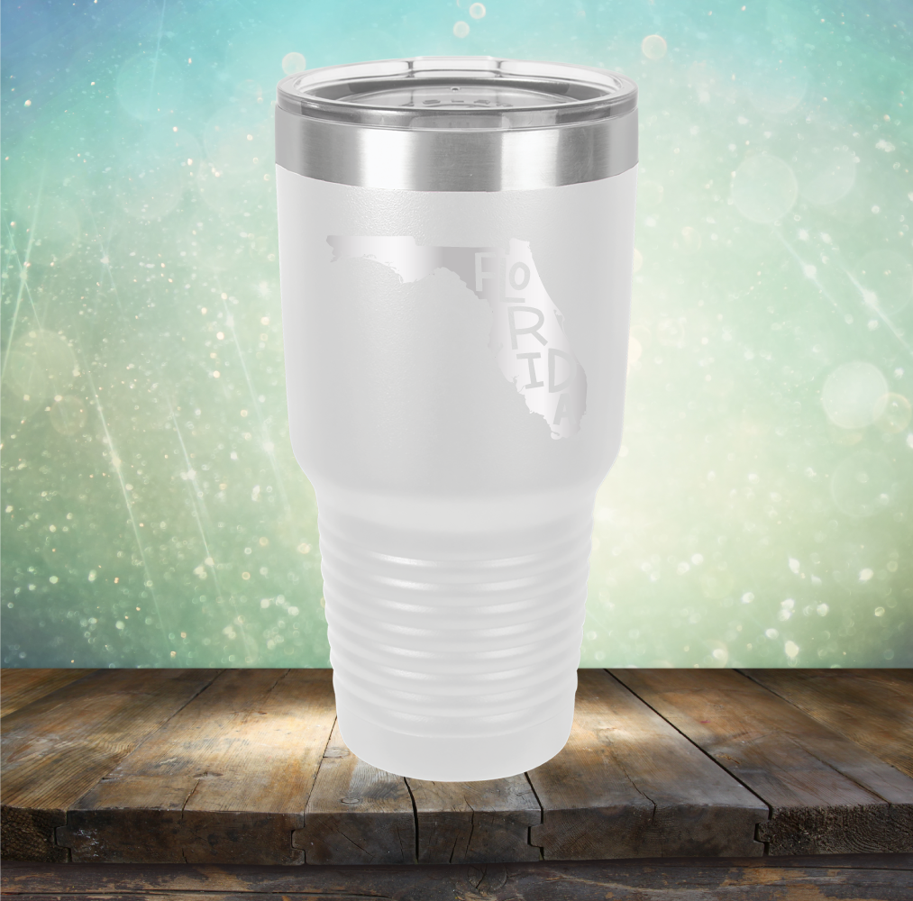 Florida Outline - Laser Etched Tumbler Mug