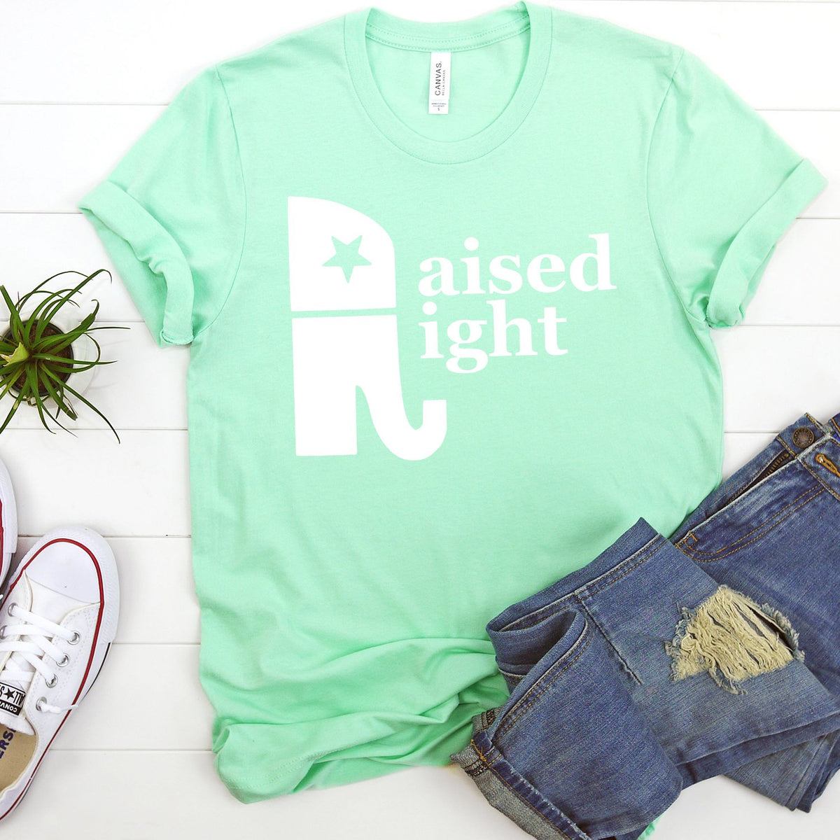 Elephant Raised Right - Short Sleeve Tee Shirt