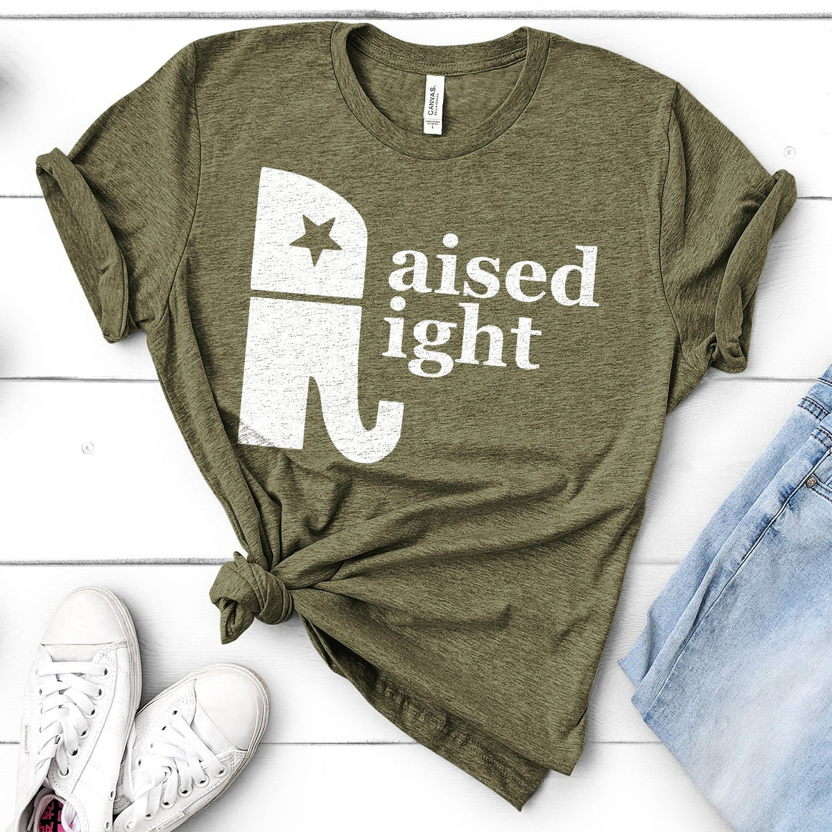 Elephant Raised Right - Short Sleeve Tee Shirt