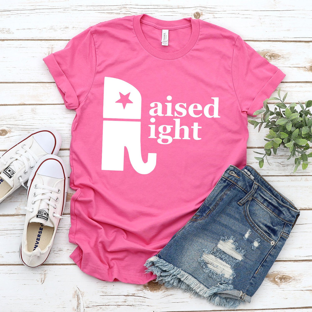 Elephant Raised Right - Short Sleeve Tee Shirt