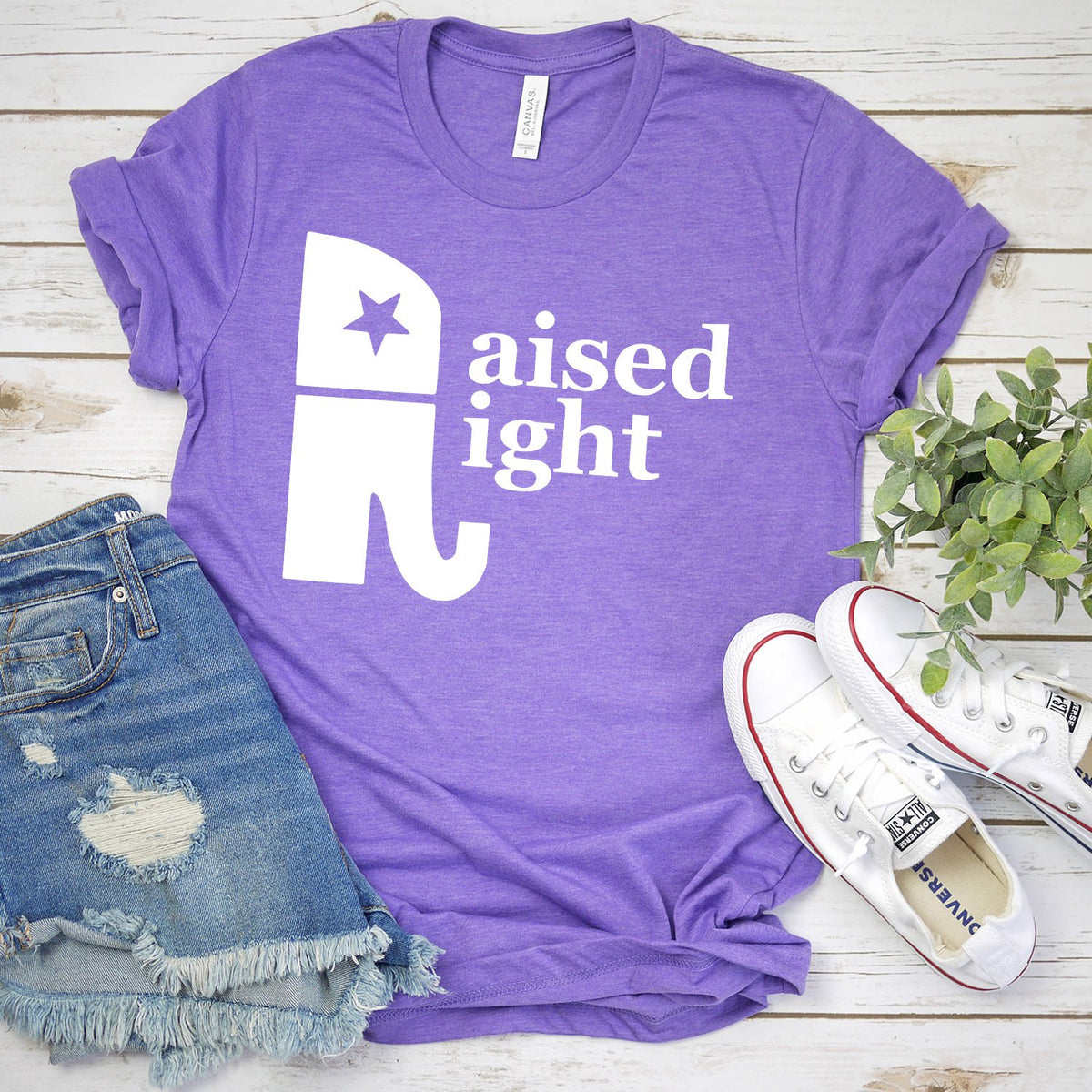 Elephant Raised Right - Short Sleeve Tee Shirt