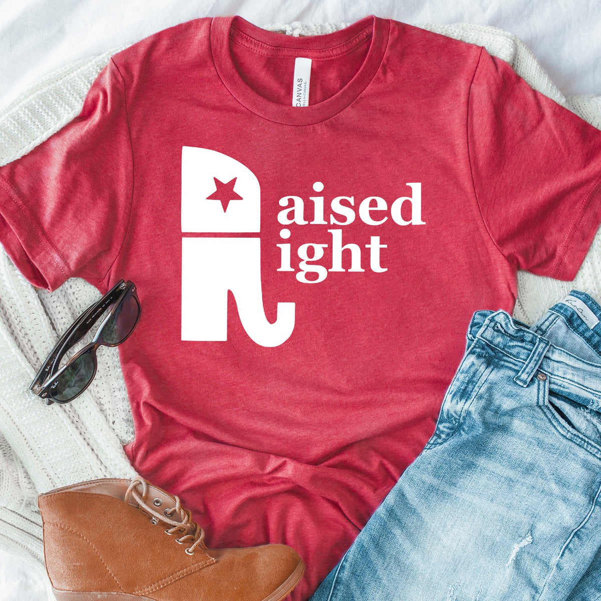 Elephant Raised Right - Short Sleeve Tee Shirt