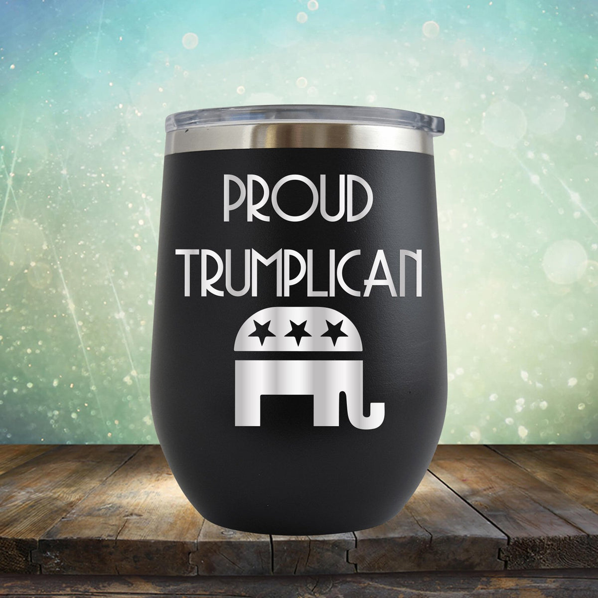 Proud Trumplican Elephant - Stemless Wine Cup