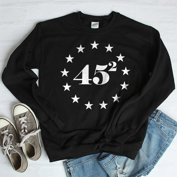 45 Squared - Long Sleeve Heavy Crewneck Sweatshirt