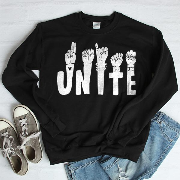 Unite American Sign Language - Long Sleeve Heavy Crewneck Sweatshirt