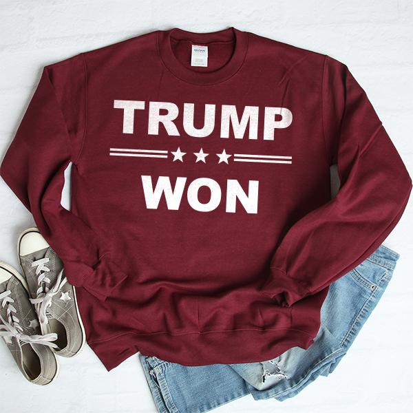 Donald Trump Won - Long Sleeve Heavy Crewneck Sweatshirt