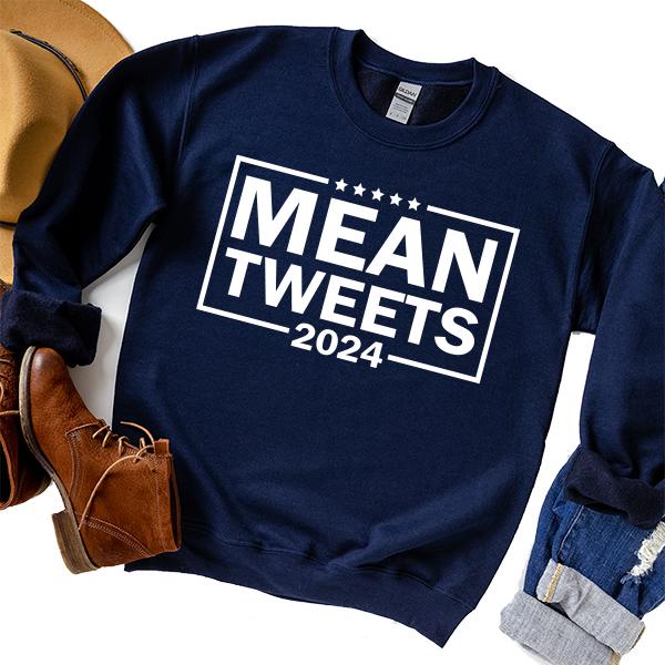 Mean Tweets 2024 - Long Sleeve Heavy Crewneck Sweatshirt