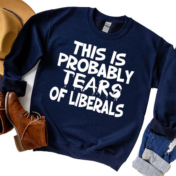 This is Probably Tears of Liberals - Long Sleeve Heavy Crewneck Sweatshirt