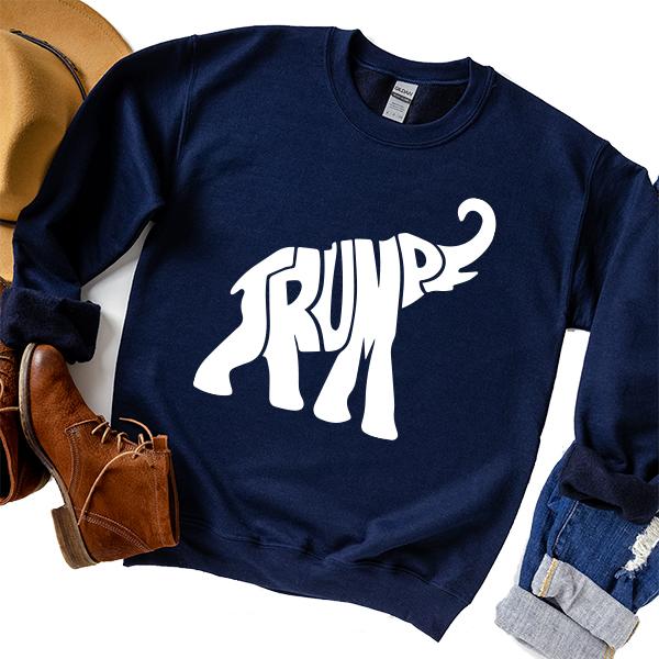 Trump Elephant - Long Sleeve Heavy Crewneck Sweatshirt