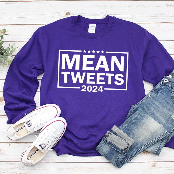 Mean Tweets 2024 - Long Sleeve Heavy Crewneck Sweatshirt