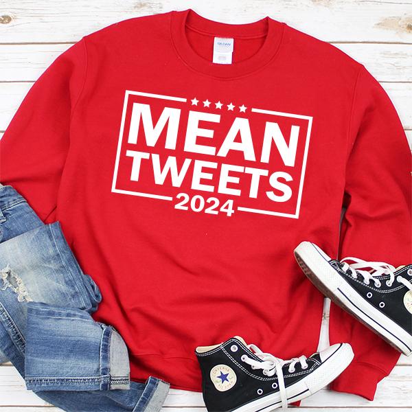 Mean Tweets 2024 - Long Sleeve Heavy Crewneck Sweatshirt