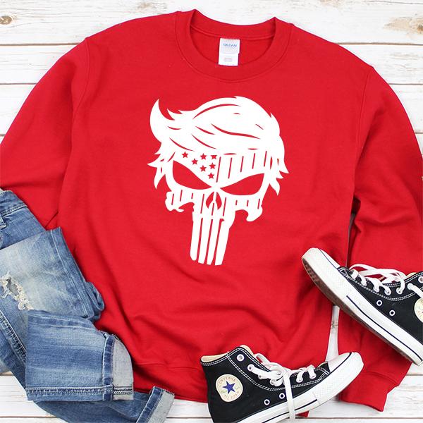 Donald Trump Punisher - Long Sleeve Heavy Crewneck Sweatshirt