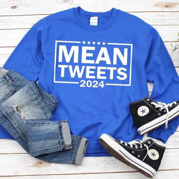 Mean Tweets 2024 - Long Sleeve Heavy Crewneck Sweatshirt