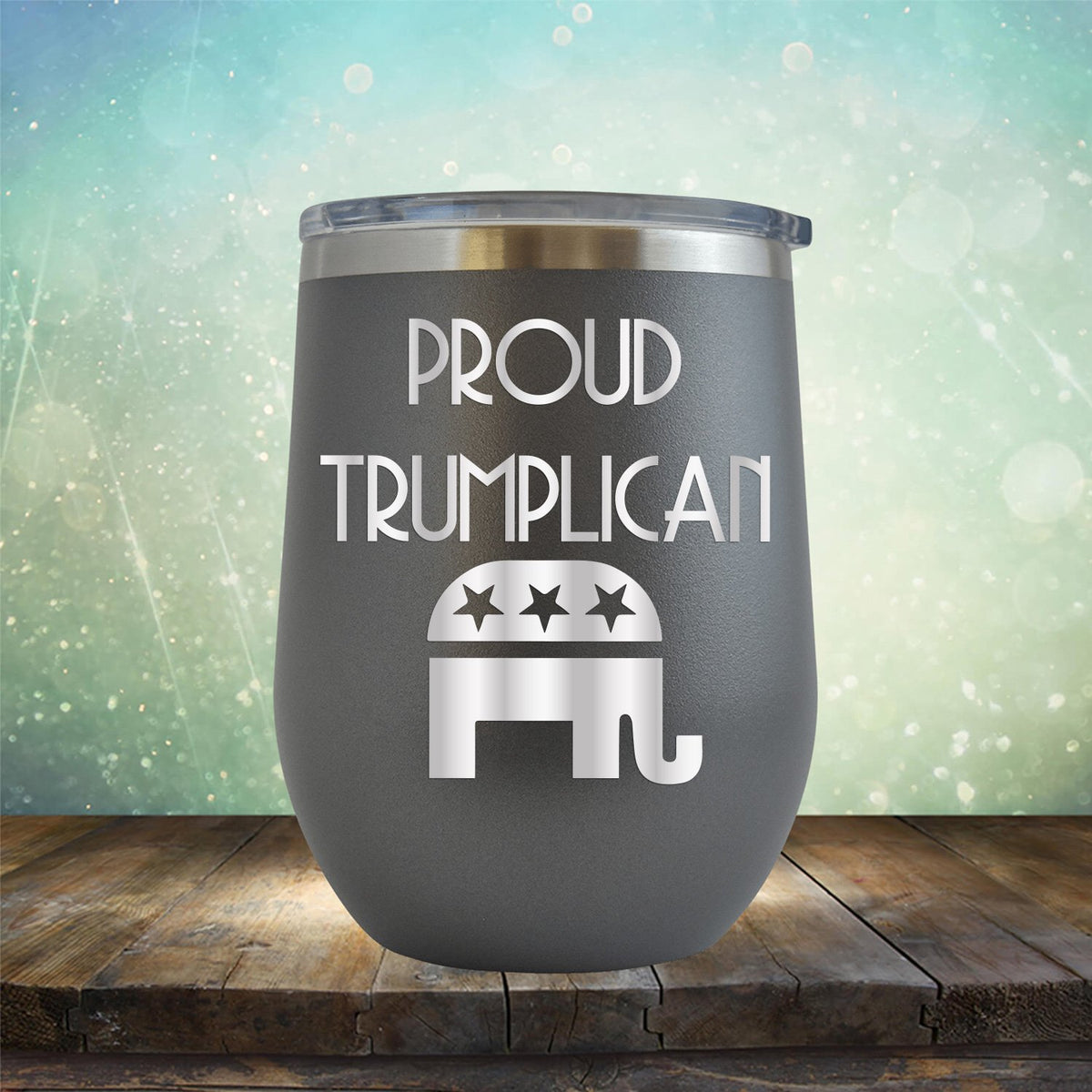 Proud Trumplican Elephant - Stemless Wine Cup