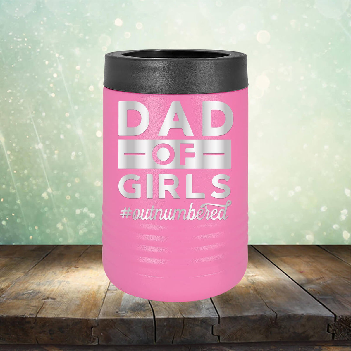 Dad Of Girls Outnumbered - Laser Etched Tumbler Mug