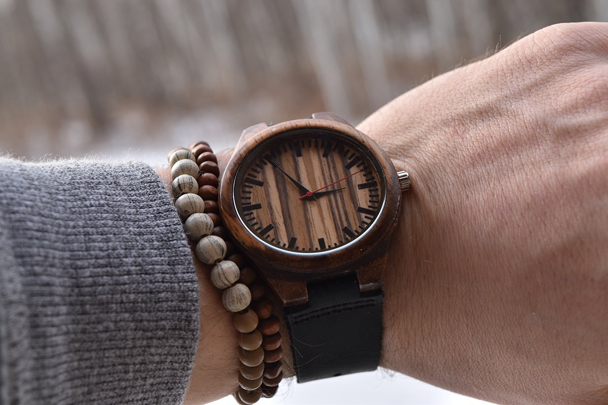 To My Boyfriend - I Walked into Love With You With My Eyes Wide Open - Wooden Watch