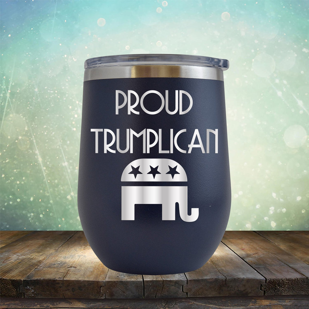 Proud Trumplican Elephant - Stemless Wine Cup