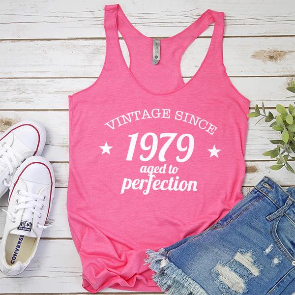 Vintage Since 1979 Aged to Perfection 42 Years Old - Tank Top Racerback