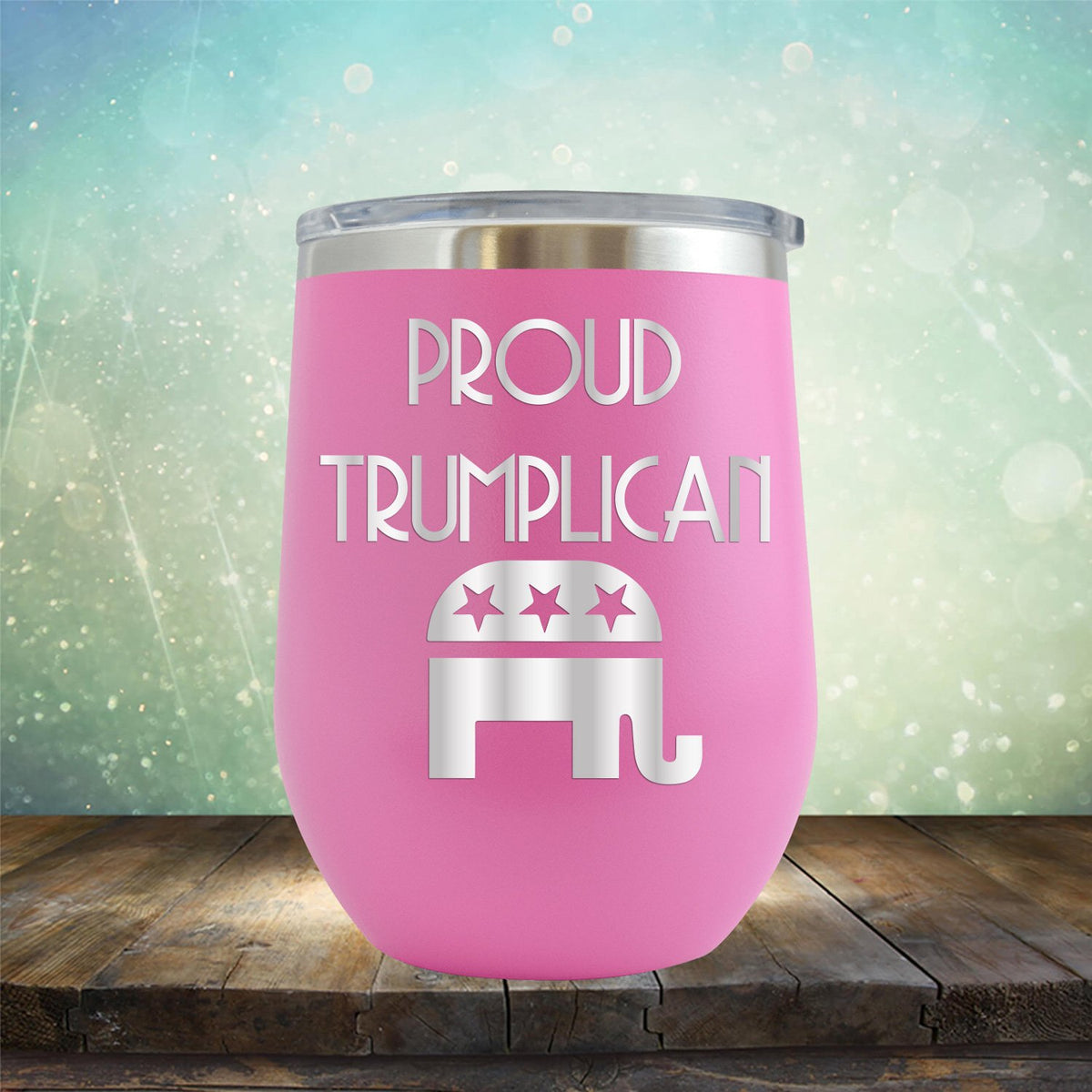 Proud Trumplican Elephant - Stemless Wine Cup