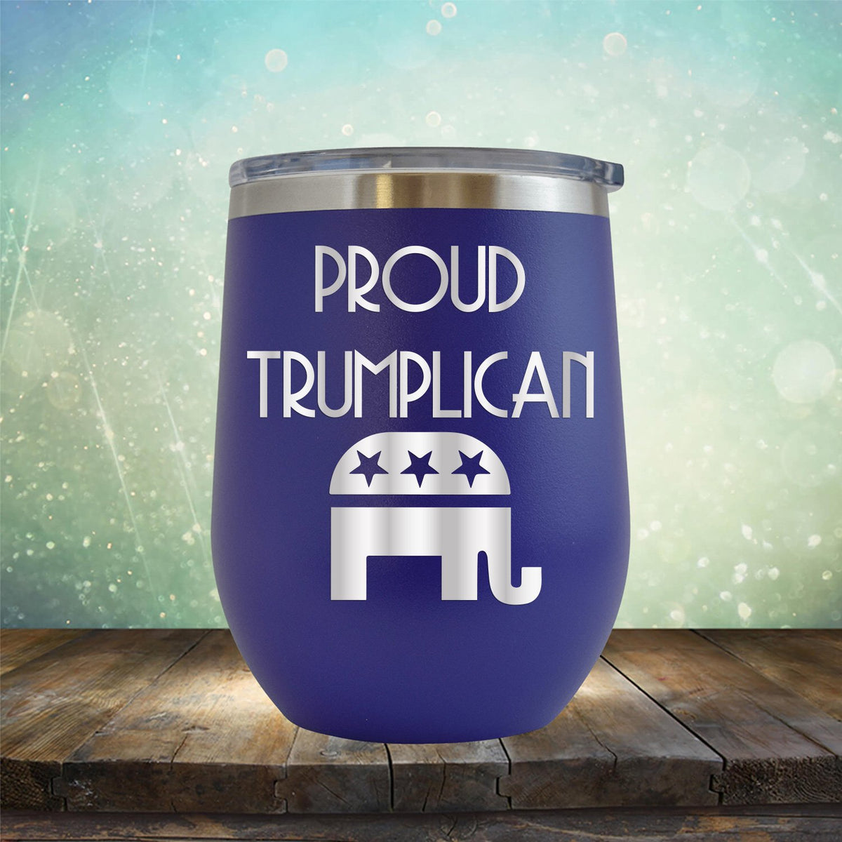 Proud Trumplican Elephant - Stemless Wine Cup