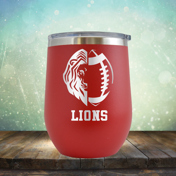 Lions Football - Stemless Wine Cup