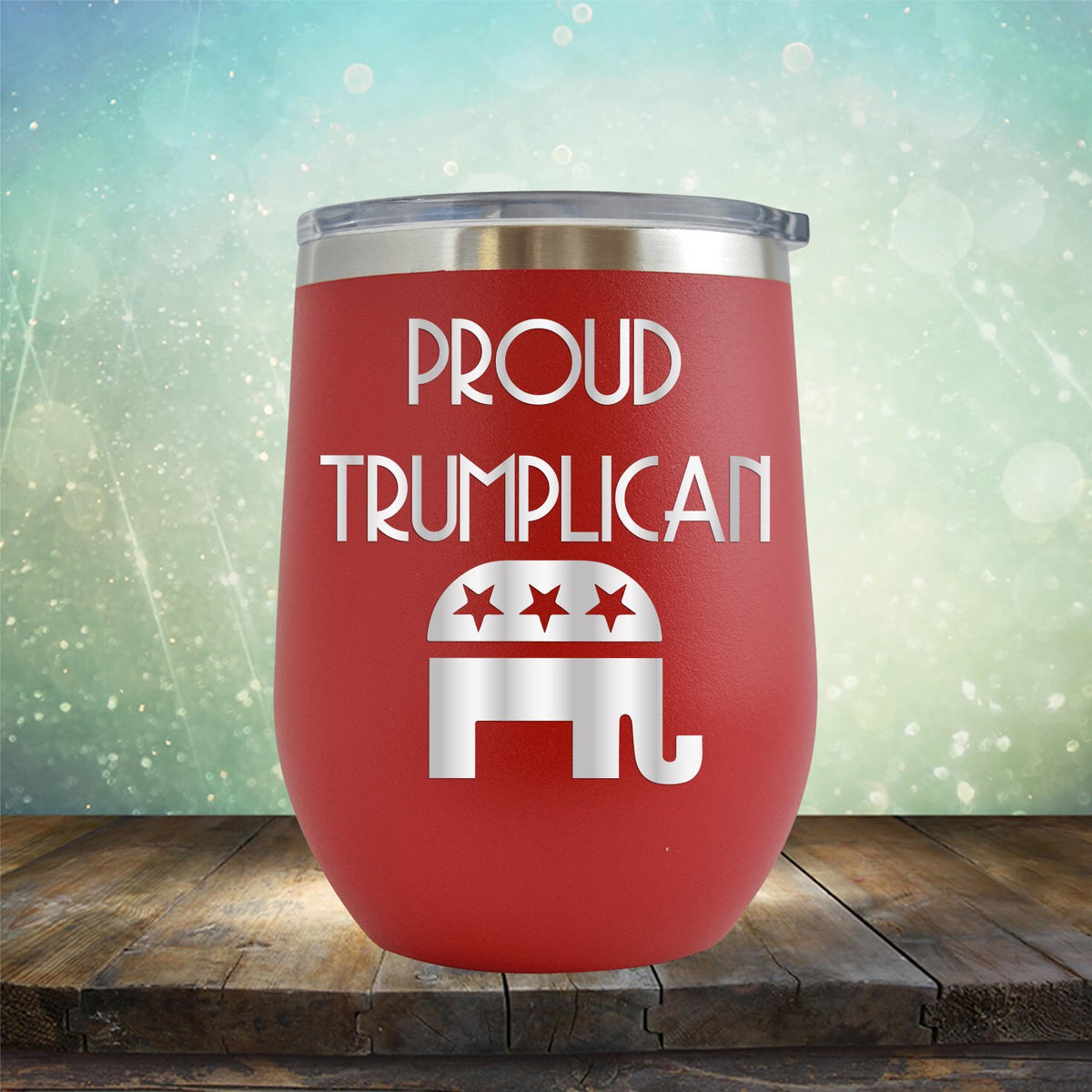 Proud Trumplican Elephant - Stemless Wine Cup