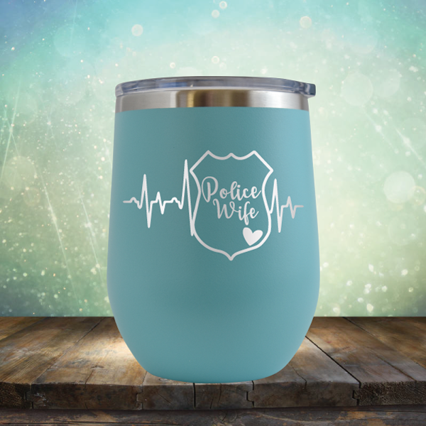 Police Wife Badge - Stemless Wine Cup