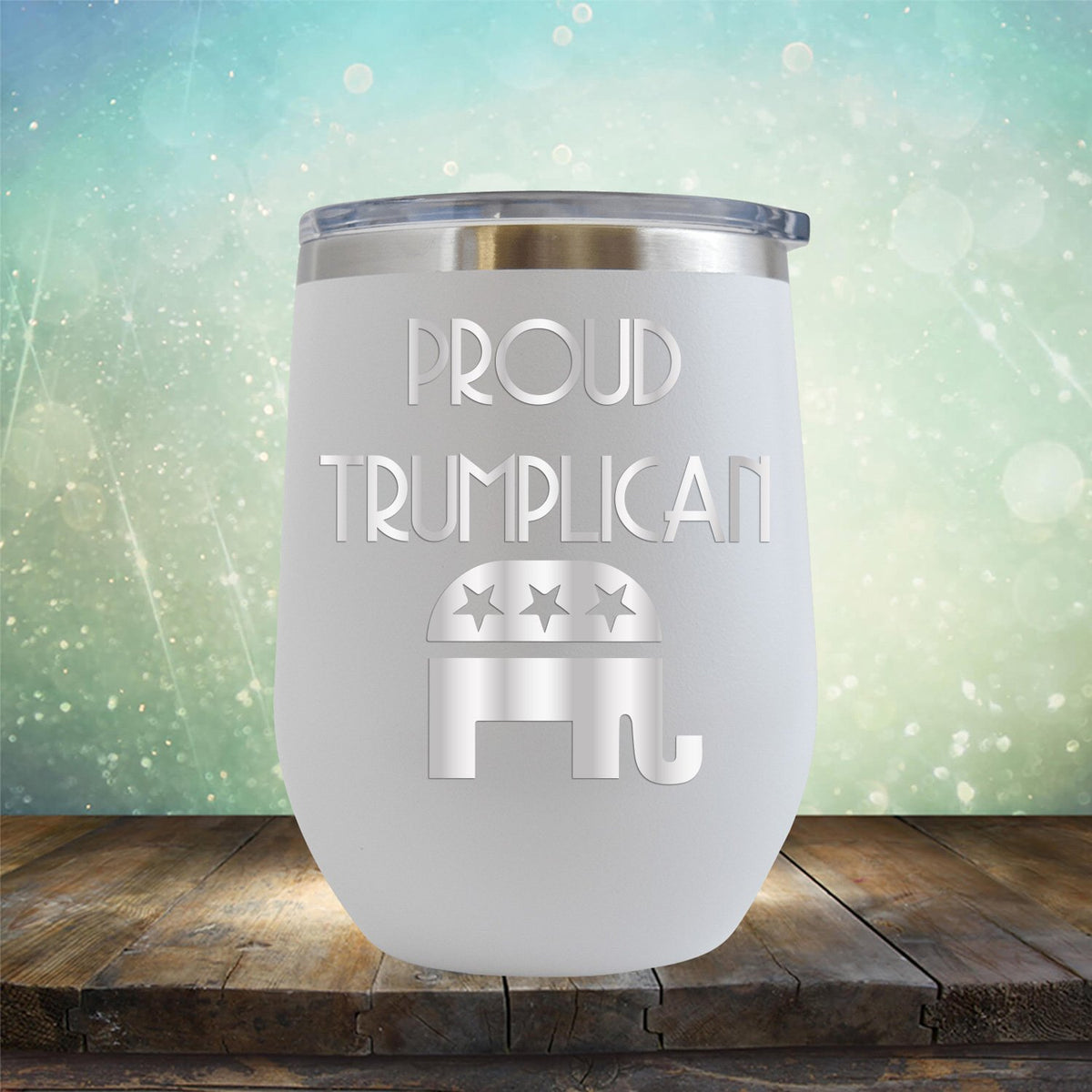 Proud Trumplican Elephant - Stemless Wine Cup