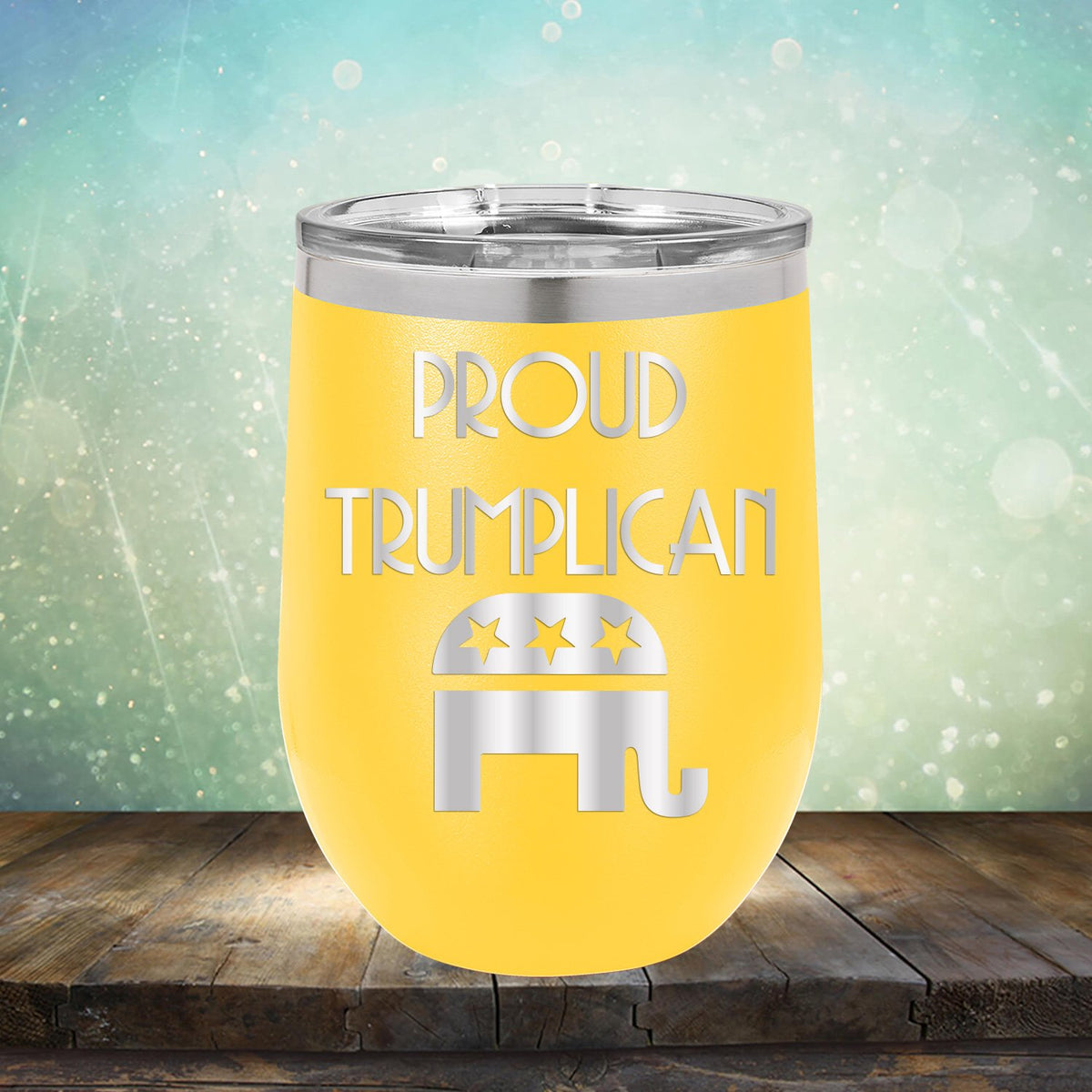 Proud Trumplican Elephant - Stemless Wine Cup