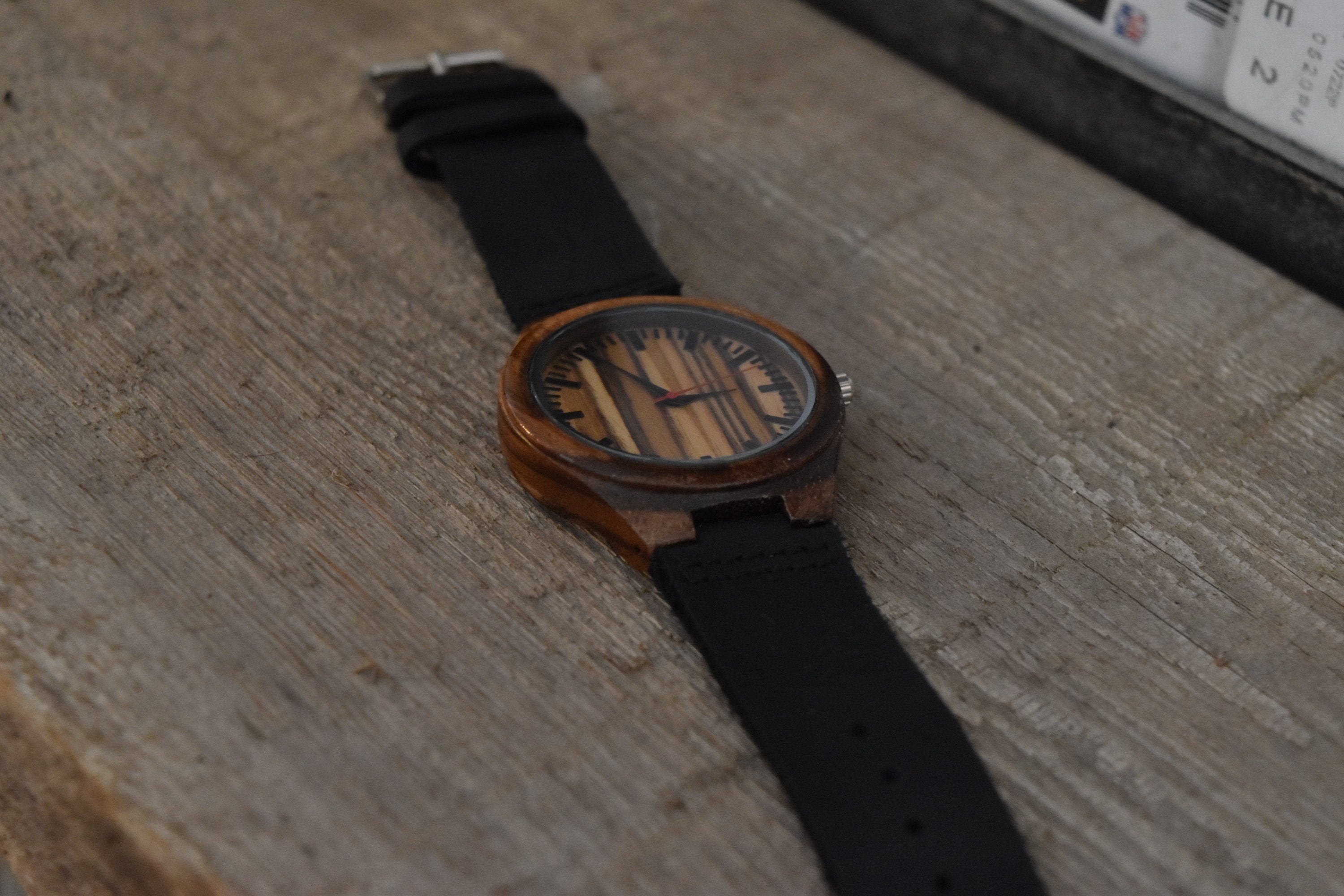 Ebony wood engraved on sale watch to my son